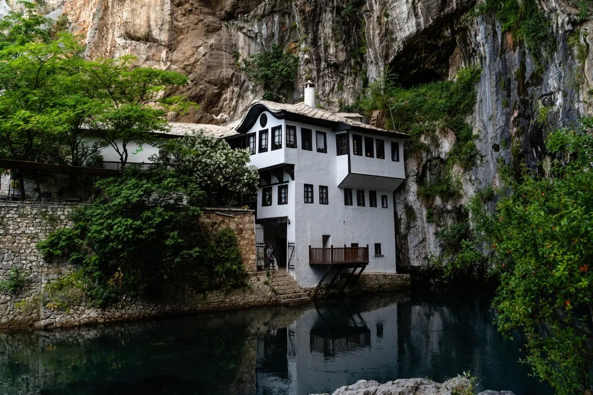 Blagaj Tekke dervish monastery at the source of the Buna River